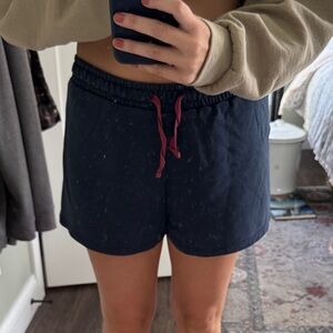 Women's Navy Blue Shorts with Pink Drawstring
